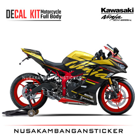 Decal Stiker Kawasaki Ninja ZX25R Racing Team Kuning Sticker Full Body Ninja Modifikasi