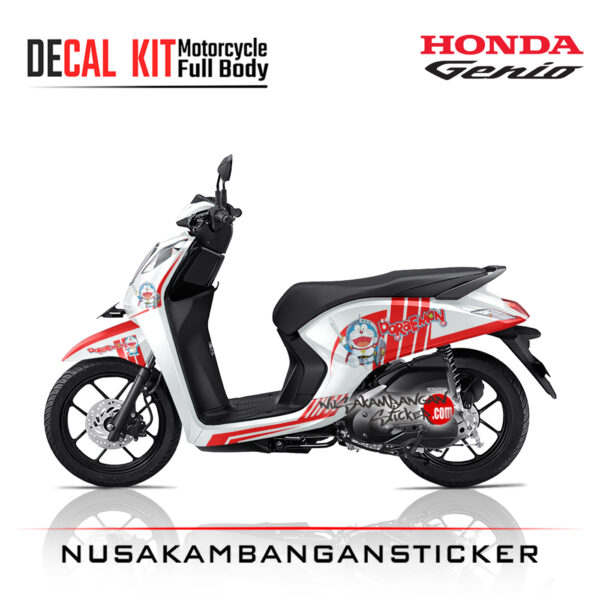 Decal sticker Honda Genio 125 Hello Kity Merah Sticker Full Body