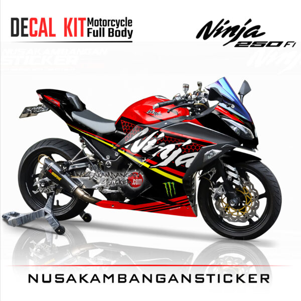 Decal-stiker Ninja 250 Fi- Livery KRT Merah Sticker Full Body