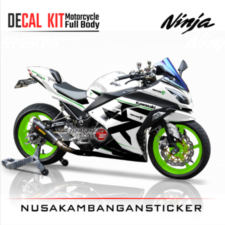 Decal-stiker Ninja 250 Fi- Trickstar putih Sticker Full Body