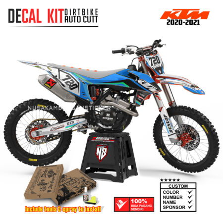 DECAL KIT STICKER SUPERMOTO DIRTBIKE KTM 2020 2021 GRAFIS HOTSWELLS RACING MOTOCROSS TOSCA02 GRAPHIC DECAL