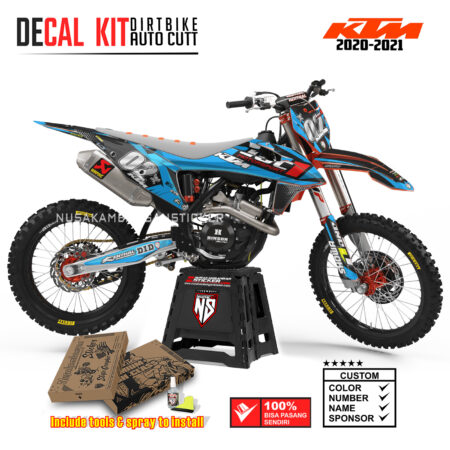 DECAL KIT STICKER SUPERMOTO DIRTBIKE KTM 2020 2021 GRAFIS LUCHONE RACING CROSS TOSCA02 GRAPHIC DECAL