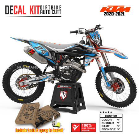 DECAL KIT STICKER SUPERMOTO DIRTBIKE KTM 2020 2021 GRAFIS MAXISS PRO RACING MOTOCROSS TOSCA05 GRAPHIC DECAL