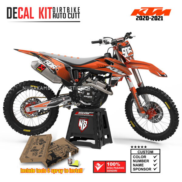 DECAL KIT STICKER SUPERMOTO DIRTBIKE KTM 2020 2021 GRAFIS PROTAPER PITA RACING ORANGE04 GRAPHIC DECAL