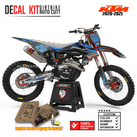 DECAL KIT STICKER SUPERMOTO DIRTBIKE KTM 2020 2021 GRAFIS RENTHAL GOLD RACING CROSS TOSCA03 GRAPHIC DECAL