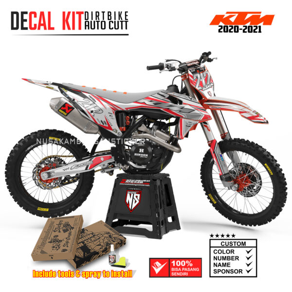 DECAL KIT STICKER SUPERMOTO DIRTBIKE KTM 2020 2021 GRAFIS RENTHAL STREET RACING MOTOCROSS RED01 GRAPHIC DECAL