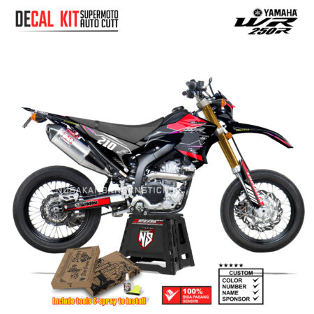DECAL KIT STICKER SUPERMOTO DIRTBIKE YAMAHA WR 250 R LAYER FX RACING RED02 GRAPHIC DECAL
