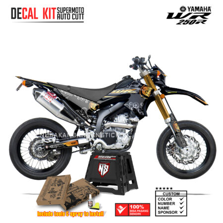 DECAL KIT STICKER SUPERMOTO DIRTBIKE YAMAHA WR 250 R LAYER GEAR RACING GOLD01 GRAPHIC DECAL
