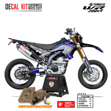 DECAL KIT STICKER SUPERMOTO DIRTBIKE YAMAHA WR 250 R LAYER GOLD YAMALUBE STAR RACING BLUE03 GRAPHIC DECAL