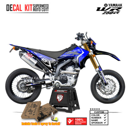 DECAL KIT STICKER SUPERMOTO DIRTBIKE YAMAHA WR 250 R LAYER STAR CROSS WR BLUE03 GRAPHIC DECAL