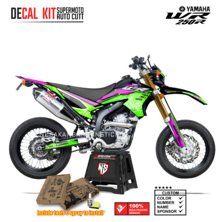 DECAL KIT STICKER SUPERMOTO DIRTBIKE YAMAHA WR 250 R LAYER STAR FASTHOUSE RACING GREEN04 GRAPHIC DECAL