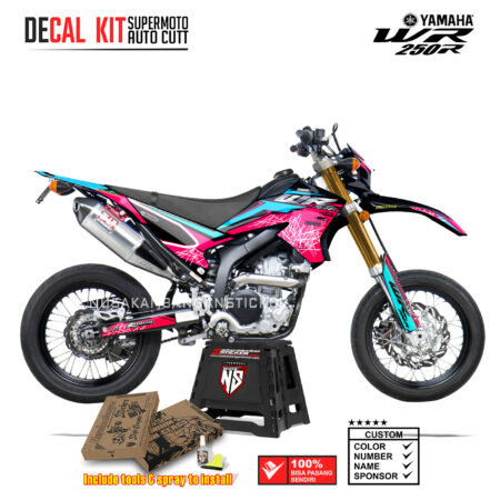 DECAL KIT STICKER SUPERMOTO DIRTBIKE YAMAHA WR 250 R LAYER STAR FASTHOUSE RACING MAGENTA01 GRAPHIC DECAL