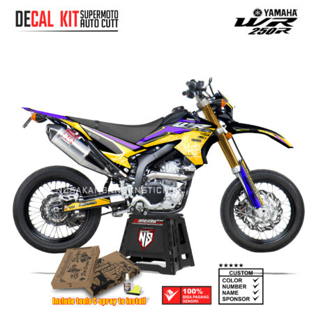 DECAL KIT STICKER SUPERMOTO DIRTBIKE YAMAHA WR 250 R LAYER STAR FASTHOUSE RACING YELLOW03 GRAPHIC DECAL