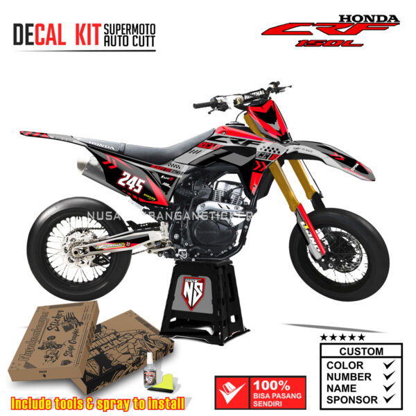 DECAL KIT STICKER SUPERMOTO HONDA CRF 150 L GRAFIS LAYER ARROW RACE 05 GRAPHIC DECAL MOTOCROSS