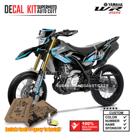 DECAL KIT STICKER SUPERMOTO YAMAHA WR 155 BLACK FORTY SIX TOSCA 004 GRAPHIC MOTOCROSS