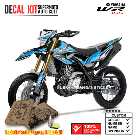 DECAL KIT STICKER SUPERMOTO YAMAHA WR 155 GRAFIS RECTANGLE LINE WR TOSCA 002 GRAPHIC MOTOCROSS