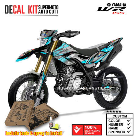 DECAL KIT STICKER SUPERMOTO YAMAHA WR 155 GRAFIS TWING DODTTED LINE WR TOSCA 004 GRAPHIC MOTOCROSS