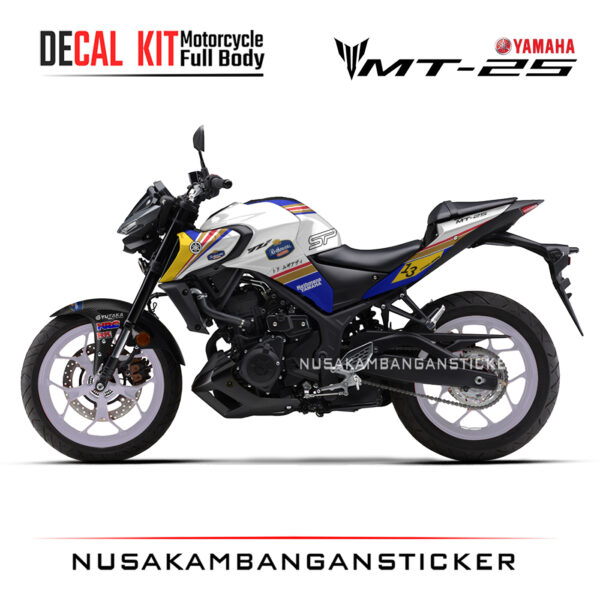 DECAL KIT STICKER YAMAHA MT25 2020 DESAIN ROTHMANS RACE BIRU01 STICKER FULL BODY