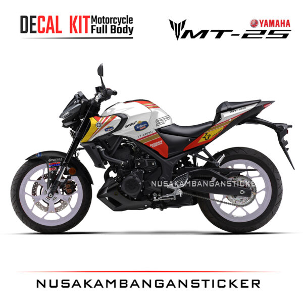 DECAL KIT STICKER YAMAHA MT25 2020 DESAIN ROTHMANS RACE MERAH03 STICKER FULL BODY