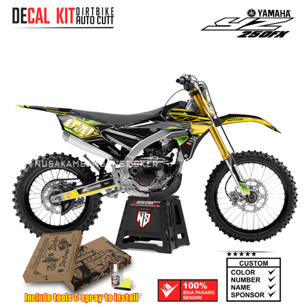 DECAL KIT SUPERMOTO DIRTBIKE YAMAHA YZ250FX GRAFIS YZ STAR RACING TEAM YELLOW05 GRAPHIC STICKER