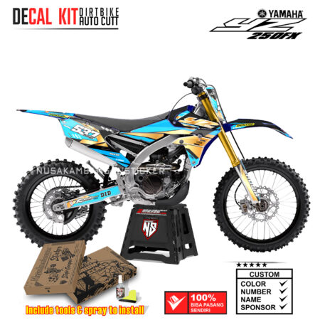 DECAL KIT SUPERMOTO DIRTBIKE YAMAHA YZ250FX LIVERY GOLD MAXXIS RACING TOSCA05 STICKER DECALS