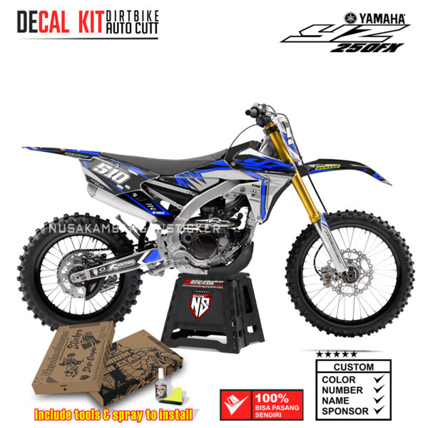 DECAL KIT SUPERMOTO DIRTBIKE YAMAHA YZ250FX STREET RENTHAL RACING BLUE03 STICKER DECALS