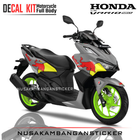 Decal-All New Honda Vario 160 Banteng Abu 01 Sticker Full Body