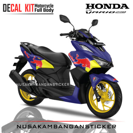 Decal-All New Honda Vario 160 Banteng Biru 04 Sticker Full Body