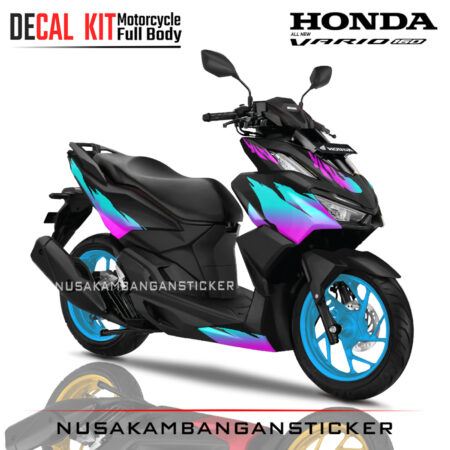 Decal-All New Honda Vario 160 Gradasi Biru 01 Sticker Full Body