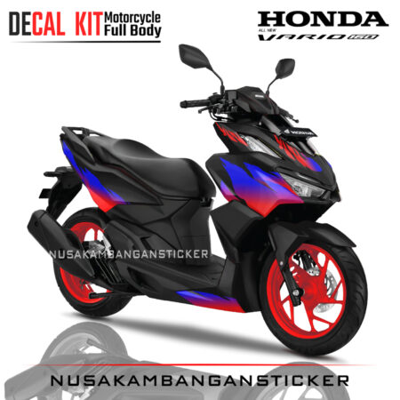 Decal-All New Honda Vario 160 Gradasi Biru 04 Sticker Full Body