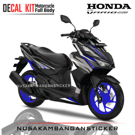 Decal-All New Honda Vario 160 Grafis Biru 01 Sticker Full Body