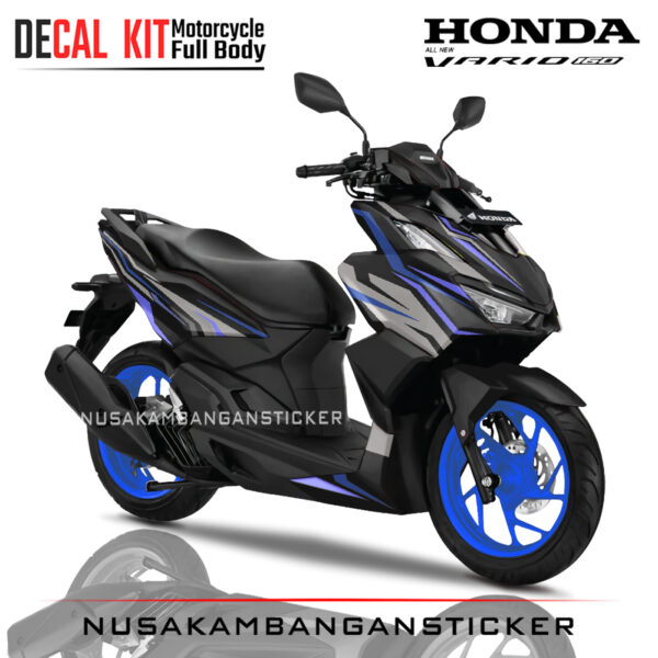 Decal-All New Honda Vario 160 Grafis Biru 05 Sticker Full Body