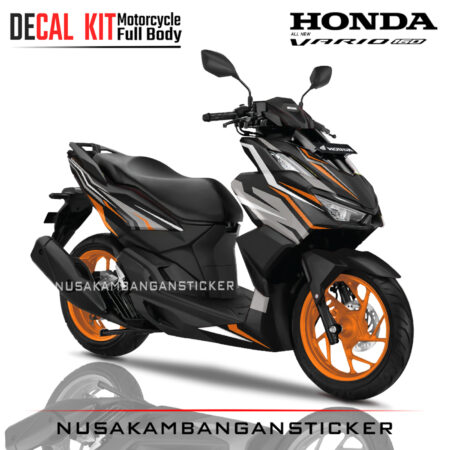Decal-All New Honda Vario 160 Grafis Oren 03 Sticker Full Body