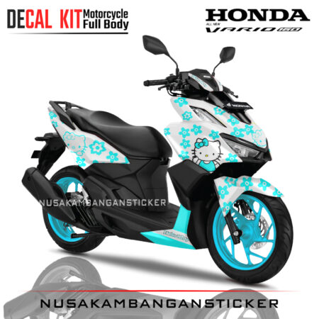 Decal-All New Honda Vario 160 Hello Kitty Biru 04 Sticker Full Body