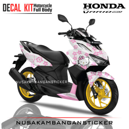 Decal-All New Honda Vario 160 Hello Kitty Pink 02 Sticker Full Body