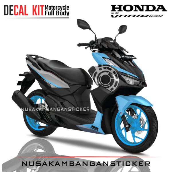 Decal-All New Honda Vario 160 Sunmoon Biru 06 Sticker Full Body