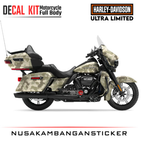 Decal Kit Sticker Harley Davidson Ultra Limited Big Bike Decal Modification Camo 02