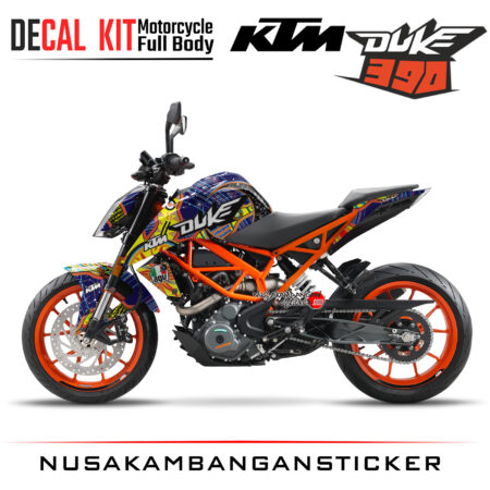 Decal Kit Sticker KTM Duke 390 Motosport Decals Modification Spesial Continent 01