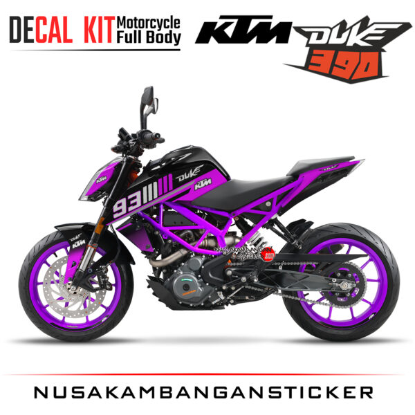 Decal Kit Sticker KTM Duke 390 Motosport Decals Modification Spesial MM93 Black Magenta