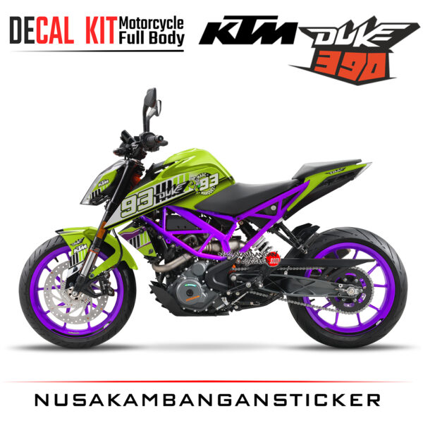 Decal Kit Sticker KTM Duke 390 Motosport Decals Modification Spesial MM93 Fluo