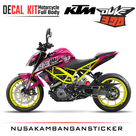 Decal Kit Sticker KTM Duke 390 Motosport Decals Modification Spesial MM93 Pink