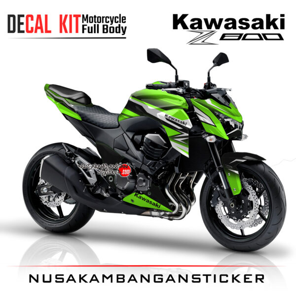 Decal Kit Sticker Kawasaki Ninja Z 800 Racing Graphic Green Big Bike Decal Modification