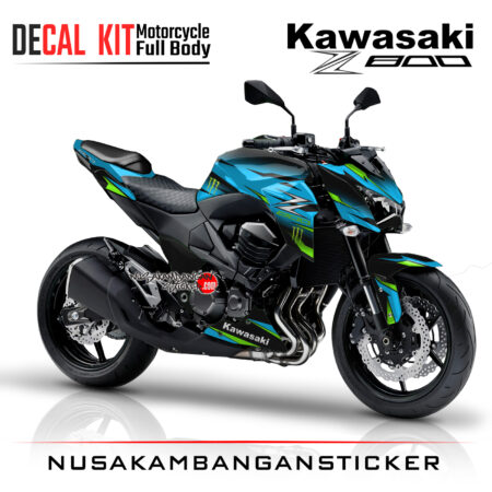 Decal Kit Sticker Kawasaki Ninja Z 800 Spesial Graphic Bllue Big Bike Decal Modification