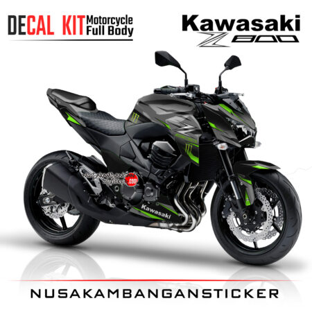 Decal Kit Sticker Kawasaki Ninja Z 800 Spesial Graphic Grey Big Bike Decal Modification