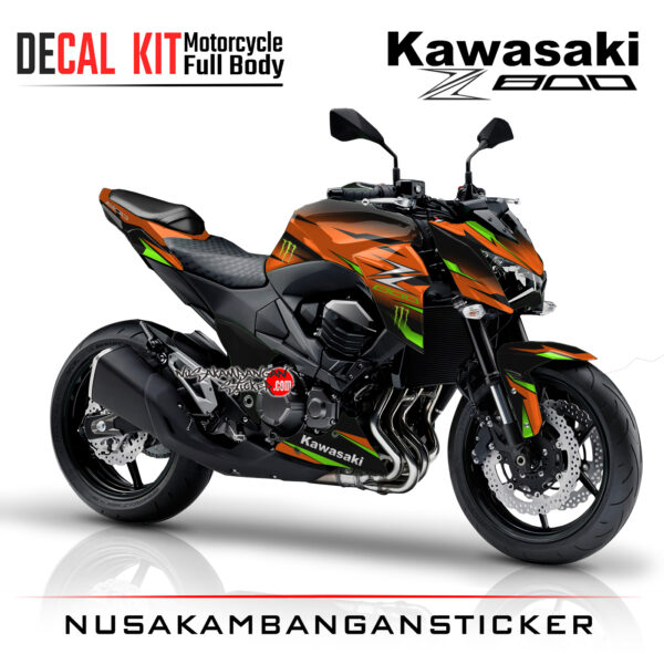 Decal Kit Sticker Kawasaki Ninja Z 800 Spesial Graphic Orens Big Bike Decal Modification
