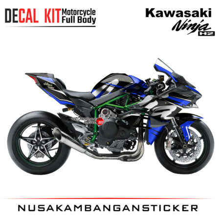 Decal Kit Sticker Superbike Kawasaki Ninja H2 R Big Bike Decal Modification Stiker Black Blue