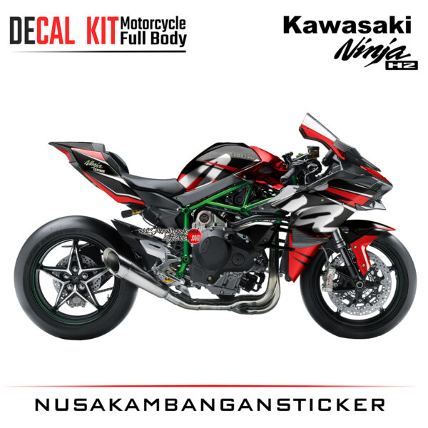 Decal Kit Sticker Superbike Kawasaki Ninja H2 R Big Bike Decal Modification Stiker Black Red