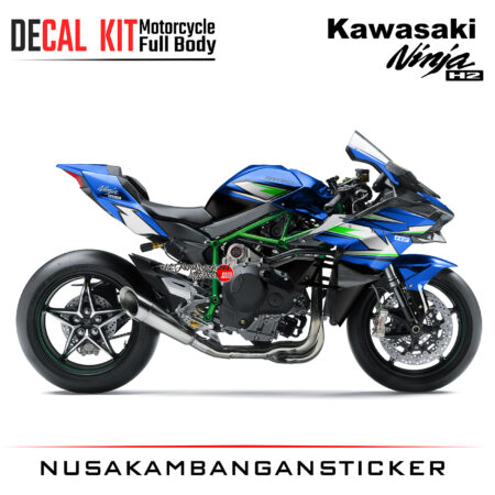 Decal Kit Sticker Superbike Kawasaki Ninja H2 R Big Bike Decal Modification Stiker Blue