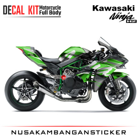 Decal Kit Sticker Superbike Kawasaki Ninja H2 R Big Bike Decal Modification Stiker Green 02