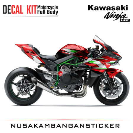 Decal Kit Sticker Superbike Kawasaki Ninja H2 R Big Bike Decal Modification Stiker Red